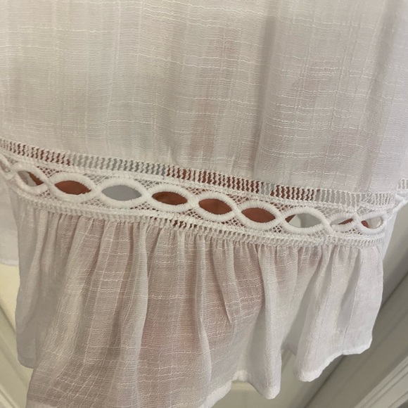 ZAC & RACHEL 1X sheer Boho flowy white top - Picture 7 of 9